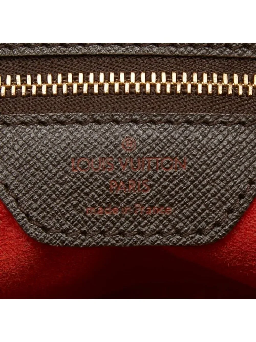 Louis Vuitton Damier Brera Handbag Brown Leather